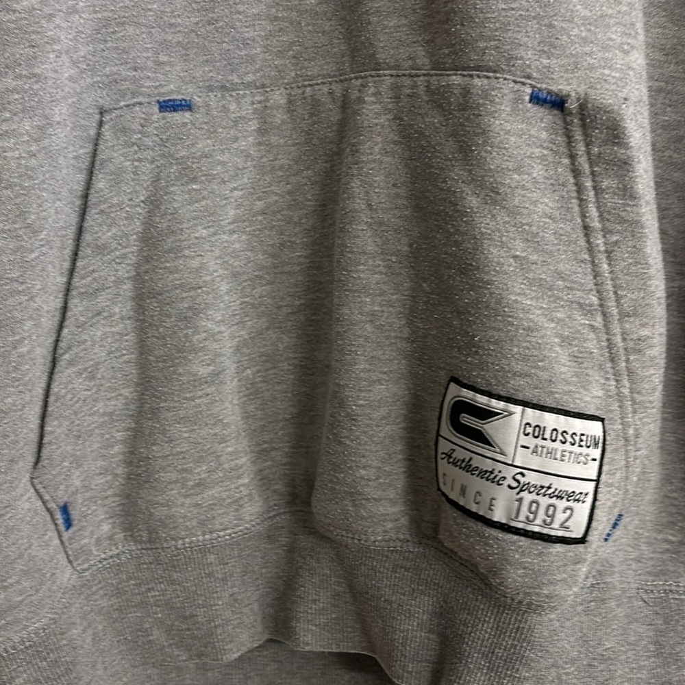 Official Boise State men’s Medium hooded sweatshirt grey with blue and orange - Picture 3 of 5